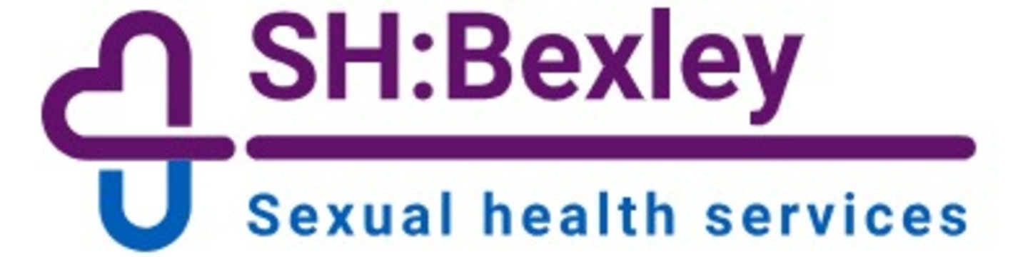 Logo of Sexual Health Bexley, with subtitle reading "Sexual health services"