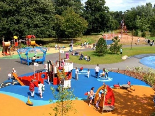 Children playing on playground