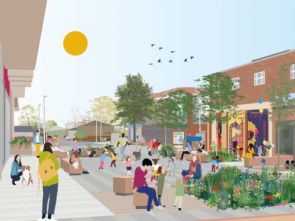 A visual representation of how Townley Road may look after the regeneration work
